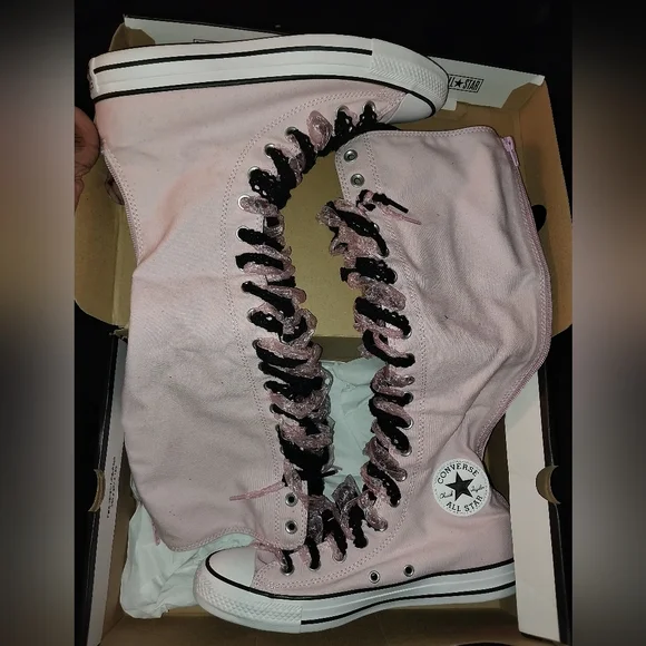 New Summit Pink Converse XXHI With Ribbon Laces - Picture 1 of 8
